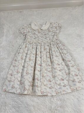 EdgeHill Collection puff sleeve Floral Peter Pan Collar Dress